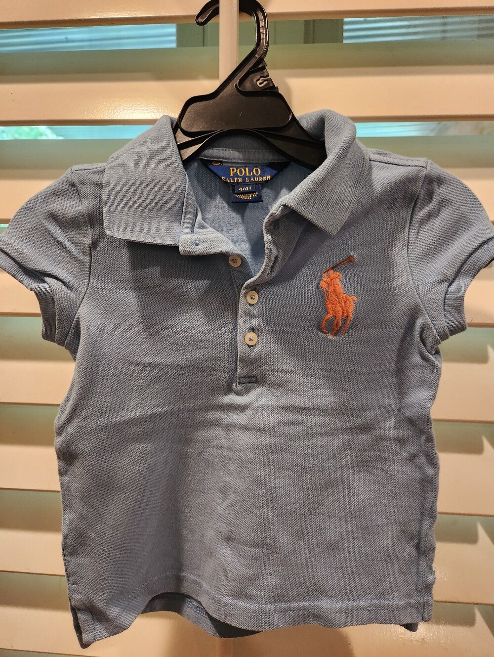 Polo by Ralph Lauren Kids Sky Blue Polo with Orange Pony
